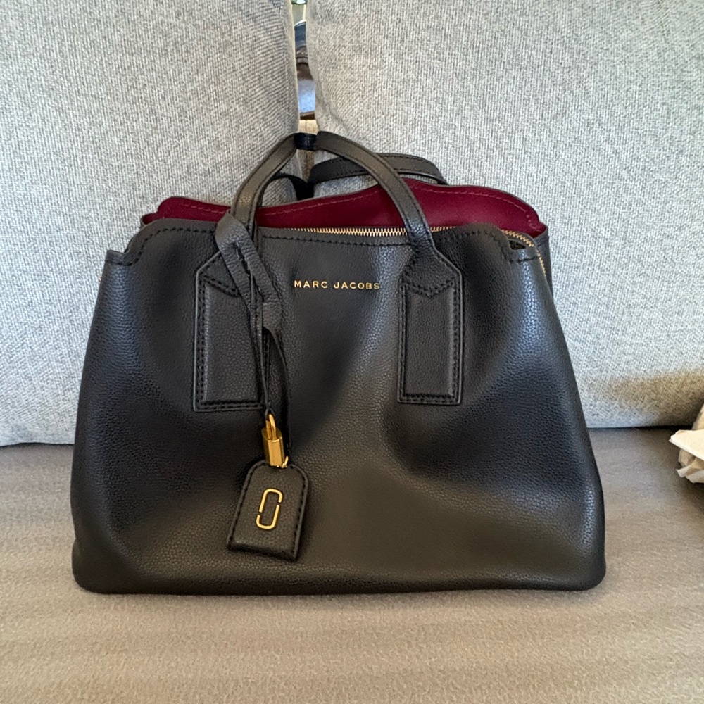 Marc Jacobs Black Satchel with Red Trim